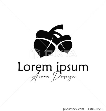 Modern acorn logo clean design for natural brand and business identity Modern acorn logo clean design for natural brand and business identity 138620543