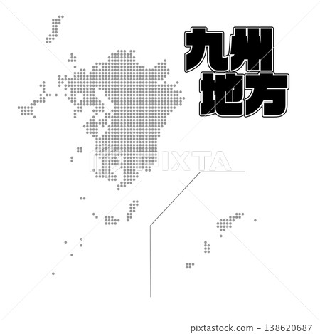 Kyushu region map 138620687