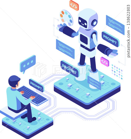 Isometric Person Working on AI Prompt Engineering Isometric Person Working on AI Prompt Engineering 138622803