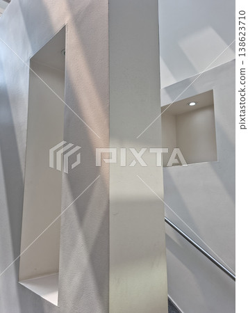 This is a modern white interior wall. This is a modern white interior wall. 138623710