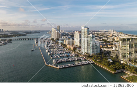 Miami port marina. Luxury yachting in summer. Docked yacht in port of Miami. Marina luxury cityscape. Port with yacht. Yachting marina. Luxury yacht charter. Tourist friendly marina Miami port marina. Luxury yachting in summer. Docked yacht in port of Miami. Marina luxury cityscape. Port with yacht. Yachting marina. Luxury yacht charter. Tourist friendly marina 138623800