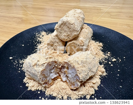 Gokabo - One of Saitama Prefecture's representative confections - a Japanese sweet made with kinako (roasted soybean flour). Gokabo - One of Saitama Prefecture's representative confections - a Japanese sweet made with kinako (roasted soybean flour). 138623941