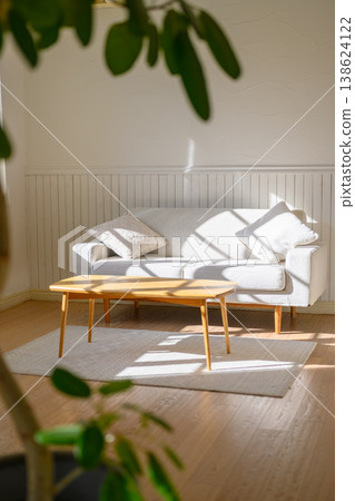 明亮的客廳沙發 138624122