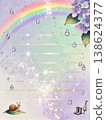 Stationery featuring hydrangeas, rainbows, the rainy season, snails, umbrellas, and rain boots. 138624377