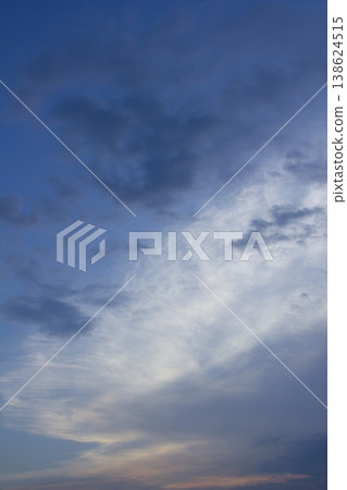 It is a blue sunset sky. It is a blue sunset sky. 138624515