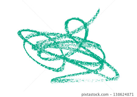 green pencil strokes isolated on transparent background green pencil strokes isolated on transparent background 138624871