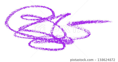 purple pencil strokes isolated on transparent background 138624872