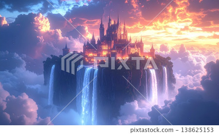 神秘瀑布和雲端之上的古老城堡 02 138625153