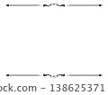 Antique design upper and lower frame / black / illustration / material 138625371