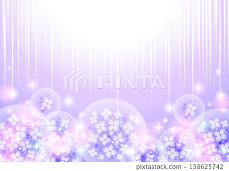 Rainy season, hydrangea ball, speed lines, purple, cute, sideways Rainy season, hydrangea ball, speed lines, purple, cute, sideways 138625742