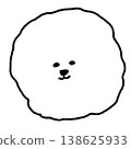 A fluffy illustration of a puppy seen from above. 138625933