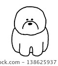 Illustration of a fluffy white dog 138625937