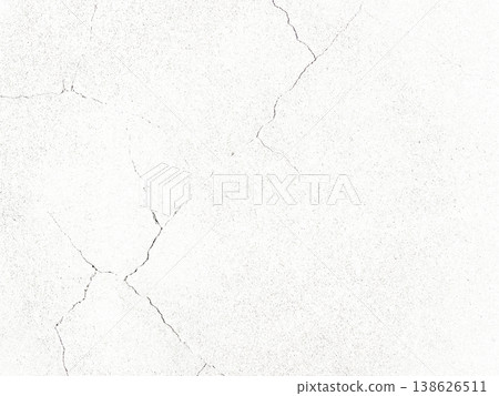 A horizontal background image of a white concrete wall with diagonal cracks. A horizontal background image of a white concrete wall with diagonal cracks. 138626511