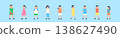 Illustration set of children spending summer 138627490