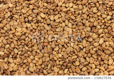 Background of the raw coffee beans Background of the raw coffee beans 138627636