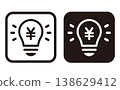 A set of icons featuring a sparkling circle symbol. 138629412