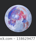Colorful illustration of the lunar surface (dark background) 138629477