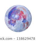 Colorful illustration of the lunar surface (with transparent background) 138629478