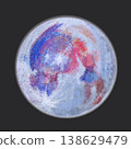 Colorful illustration of the lunar surface (dark background) 138629479