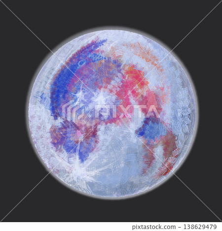 Colorful illustration of the lunar surface (dark background) Colorful illustration of the lunar surface (dark background) 138629479