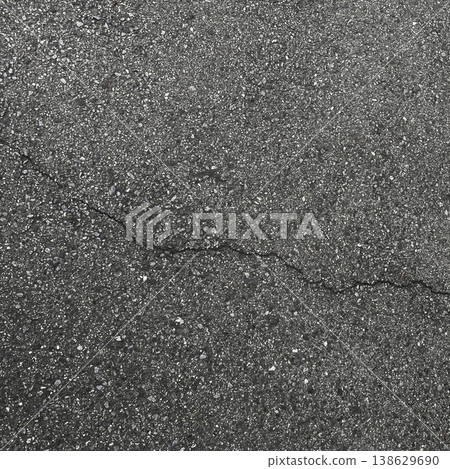 Square background image 1 of dark gray asphalt with diagonal cracks. Square background image 1 of dark gray asphalt with diagonal cracks. 138629690