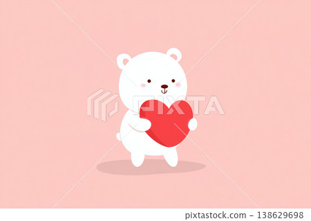 A bear holding a heart A bear holding a heart 138629698