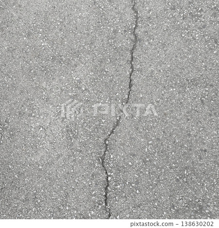 Square background image 3 of dark white-gray asphalt with diagonal cracks. Square background image 3 of dark white-gray asphalt with diagonal cracks. 138630202
