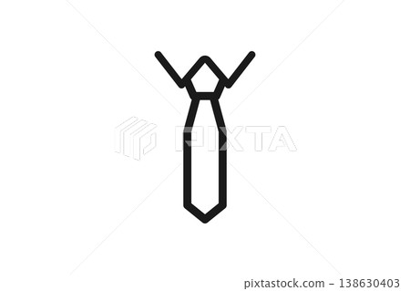 Simple tie line art icon Simple tie line art icon 138630403