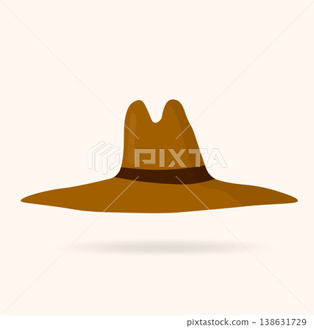 Elegant woman's hat isolated on white background. Headgear vector illustration for woman, girl or ladies. Summer sun protection. Doodle vector art. Single icon. Fashion flat sketch Elegant woman's hat isolated on white background. Headgear vector illustration for woman, girl or ladies. Summer sun protection. Doodle vector art. Single icon. Fashion flat sketch 138631729