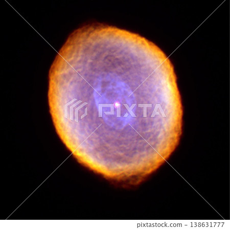 Galaxy, space and dust cloud in universe on black background with light, pattern and color in solar system. Cosmos, infinity and planets in milky way with nebula shine, dark sky and glow in aerospace 138631777