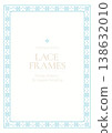 Luxury Cross Stitch Lace Border Frame Vintage Embroidery Wedding Invitation Design Vector 138632010