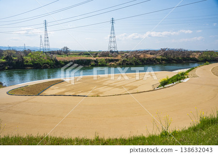 Uji River scenery, Fushimi Ward, Kyoto City Uji River scenery, Fushimi Ward, Kyoto City 138632043