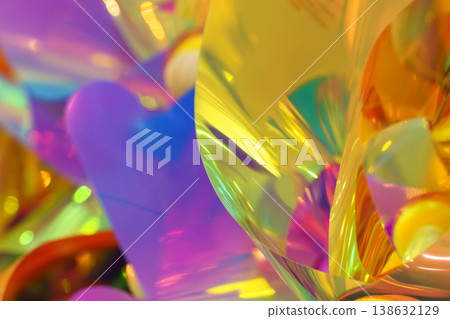 Bright iridescent holographic texture with vibrant pink, orange and yellow colors. Abstract background photography showing colorful light reflections, neon gradients and creative aesthetic ripples. Bright iridescent holographic texture with vibrant pink, orange and yellow colors. Abstract background photography showing colorful light reflections, neon gradients and creative aesthetic ripples. 138632129