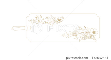 一個帶有花邊絲帶的相框,標籤 一個帶有花邊絲帶的相框,標籤 138632381