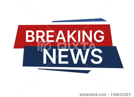 Breaking news poster design in a bold modern style with strong typography and high contrast colors, perfect for media announcements, broadcast graphics, and urgent information displays. Vector Breaking news poster design in a bold modern style with strong typography and high contrast colors, perfect for media announcements, broadcast graphics, and urgent information displays. Vector 138632925