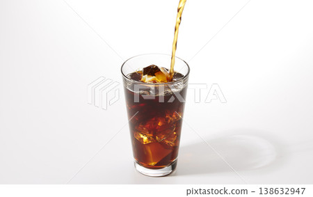 白色背景上的冰咖啡圖片 白色背景上的冰咖啡圖片 138632947
