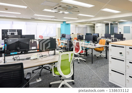 A bright and spacious, empty office scene. A bright and spacious, empty office scene. 138633112