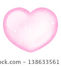 A transparent pink heart illustration 138633561