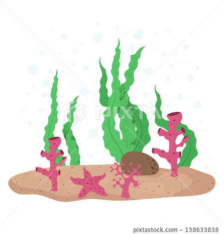 underwater life vector illustration underwater life vector illustration 138633838