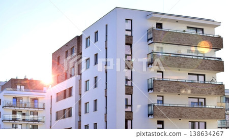 Apartments in residential complex. Housing structure at modern house. Architecture for property investment. and architecture details. Urban abstract - windows of apartment building. Apartments in residential complex. Housing structure at modern house. Architecture for property investment. and architecture details. Urban abstract - windows of apartment building. 138634267