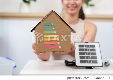 Energy efficiency and renewable solutions model Energy efficiency and renewable solutions model 138634294