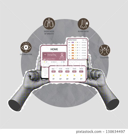 Digital health monitoring and air quality tracking interface Digital health monitoring and air quality tracking interface 138634497