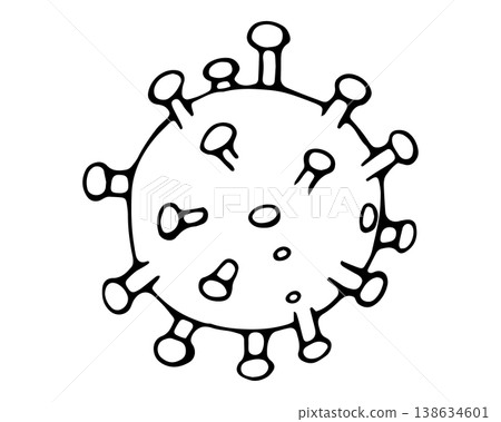 Virus bacteria microbiology infection doodle illustration Virus bacteria microbiology infection doodle illustration 138634601
