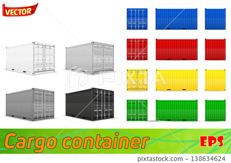 cargo container vector illustration 138634624