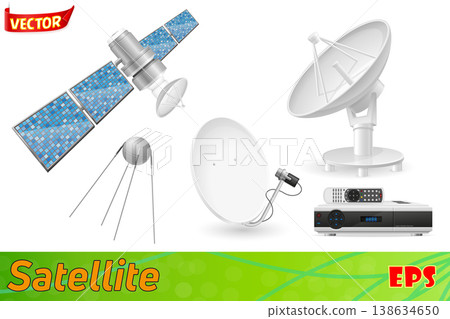 satellite broadcasting vector illustration 138634650