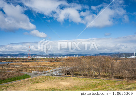 Yodo River scenery, Hirakata City, Osaka Prefecture Yodo River scenery, Hirakata City, Osaka Prefecture 138635309