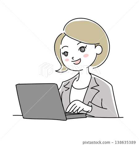 女商人微笑插圖 1-16 138635389