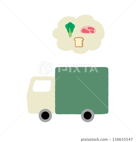 Vector illustration of a food delivery truck 138635547