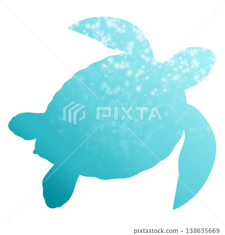 Simple sea turtle illustration 138635669