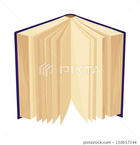 Old open book with empty page. Wisdom or education concept. Vintage library design element. Ancient writing stationery symbol for poetry work or education Old open book with empty page. Wisdom or education concept. Vintage library design element. Ancient writing stationery symbol for poetry work or education 138637144
